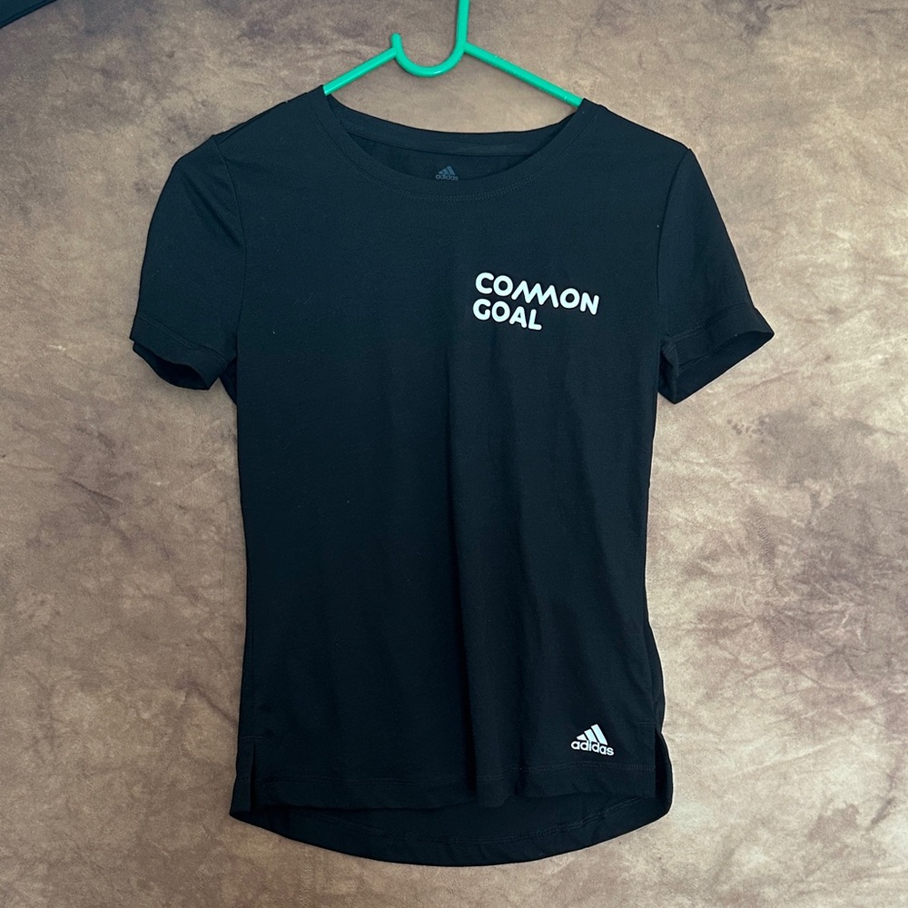 Adidas Aeroready Black Prime Tee with Common Goal Design